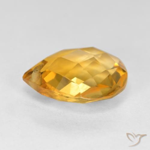 Citrine Gemstone in 12 x 10 mm (calibrated) Size for Sale, Citrine Stone in Orange-Gold Color