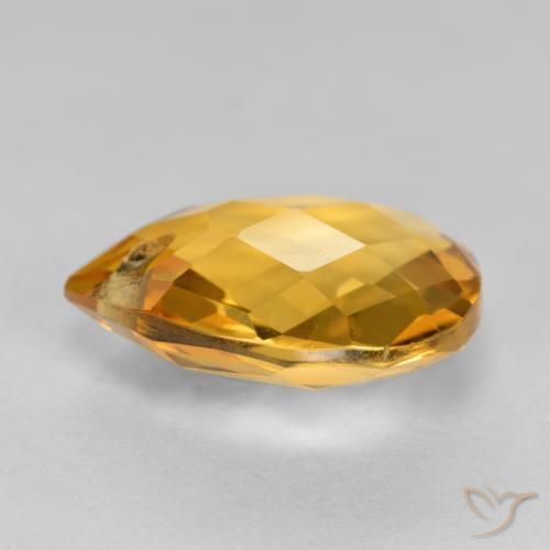 Citrine Gemstone in 12 x 10 mm (calibrated) Size for Sale, Citrine Stone in Deep Golden Orange Color