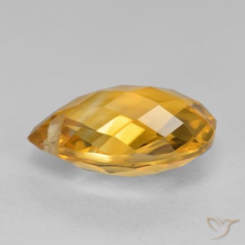 Citrine Gemstone in 12 x 10 mm (calibrated) Size for Sale, Citrine Stone in Deep Golden Orange Color