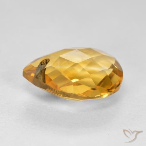 Citrine Gemstone in 12 x 10 mm (calibrated) Size for Sale, Citrine Stone in Deep Golden Orange Color