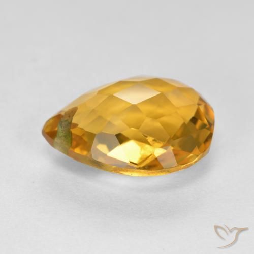 Citrine Gemstone in 12 x 10 mm (calibrated) Size for Sale, Citrine Stone in Deep Golden Orange Color