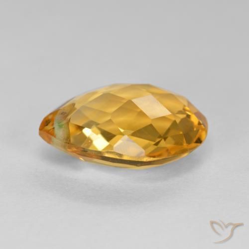 Citrine Gemstone in 12 x 10 mm (calibrated) Size for Sale, Citrine Stone in Medium-Light Orange-Gold Color