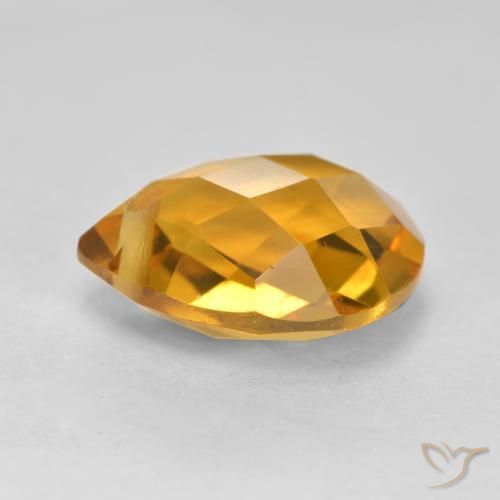 Citrine Gemstone in 12 x 10 mm (calibrated) Size for Sale, Citrine Stone in Deep Golden Orange Color