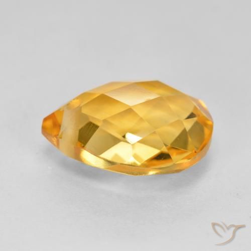 Citrine Gemstone in 12 x 10 mm (calibrated) Size for Sale, Citrine Stone in Golden Orange Color