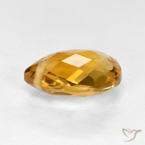 Citrine Gemstone in 12 x 10 mm (calibrated) Size for Sale, Citrine Stone in Medium-Dark Golden Color
