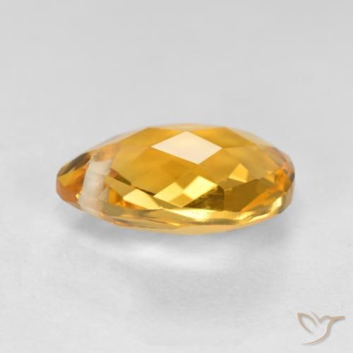Citrine Gemstone in 12 x 10 mm (calibrated) Size for Sale, Citrine Stone in Deep Golden Orange Color