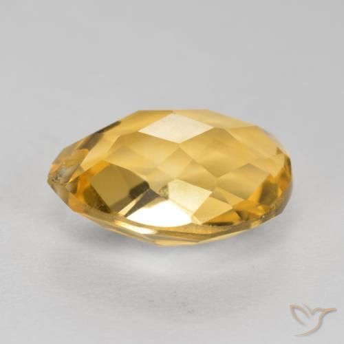 Citrine Gemstone in 12 x 10 mm (calibrated) Size for Sale, Citrine Stone in Medium-Dark Golden Color