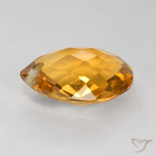 Citrine Gemstone in 12 x 10 mm (calibrated) Size for Sale, Citrine Stone in Dark Golden Color