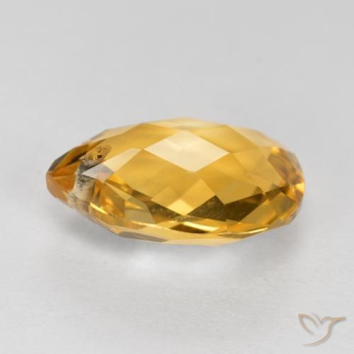 Citrine Gemstone in 12 x 10 mm (calibrated) Size for Sale, Citrine Stone in Deep Golden Orange Color