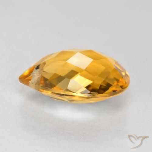 Citrine Gemstone in 12 x 10 mm (calibrated) Size for Sale, Citrine Stone in Dark Golden Color