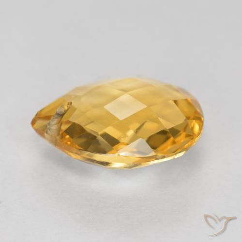 Citrine Gemstone in 12 x 10 mm (calibrated) Size for Sale, Citrine Stone in Gold Color