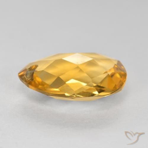Citrine Gemstone in 12 x 10 mm (calibrated) Size for Sale, Citrine Stone in Deep Gold Color