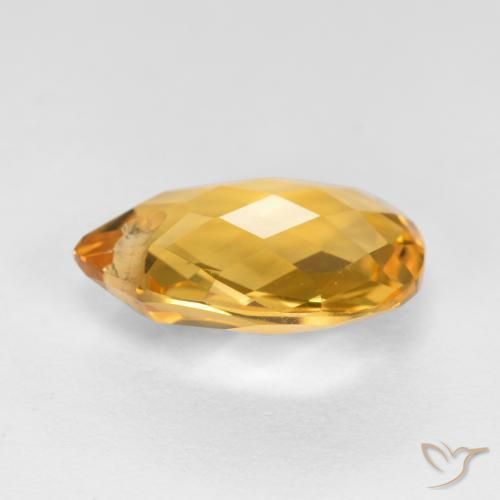 Citrine Gemstone in 12 x 10 mm (calibrated) Size for Sale, Citrine Stone in Medium-Dark Golden Color