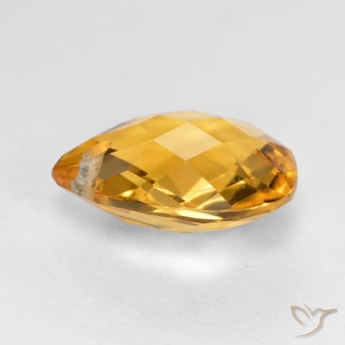 Citrine Gemstone in 12 x 10 mm (calibrated) Size for Sale, Citrine Stone in Dark Golden Color