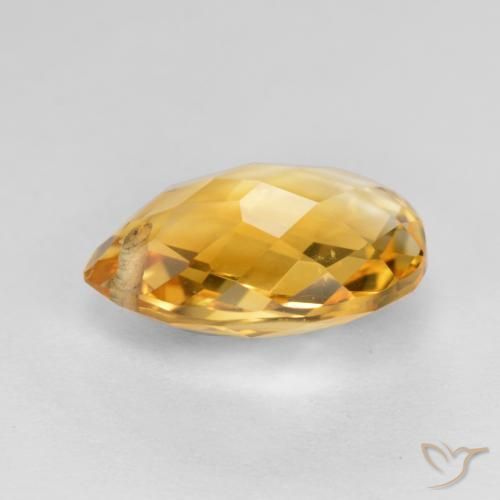 Citrine Gemstone in 12 x 10 mm (calibrated) Size for Sale, Citrine Stone in Orange-Gold Color