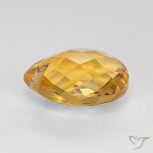 Citrine Gemstone in 12 x 10 mm (calibrated) Size for Sale, Citrine Stone in Deep Golden Orange Color