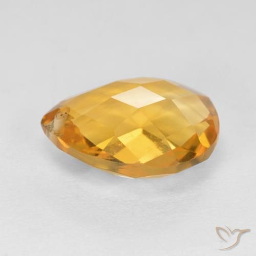Citrine Gemstone in 12 x 10 mm (calibrated) Size for Sale, Citrine Stone in Dark Golden Color