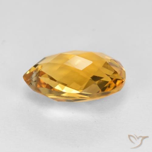 Citrine Gemstone in 12 x 10 mm (calibrated) Size for Sale, Citrine Stone in Dark Golden Color
