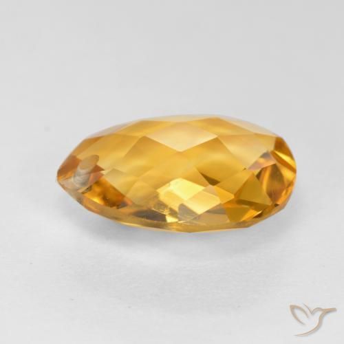 Citrine Gemstone in 12 x 10 mm (calibrated) Size for Sale, Citrine Stone in Orange-Gold Color