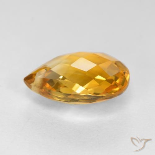 Citrine Gemstone in 12 x 10 mm (calibrated) Size for Sale, Citrine Stone in Deep Golden Orange Color