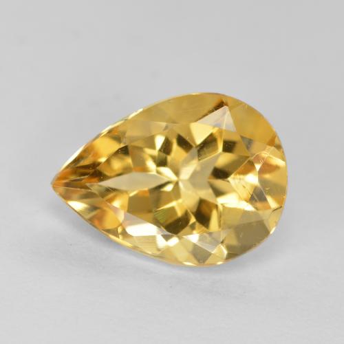 Золотой Цитрин Камень - 1.6ct Фасетная Груша (ID: 558671)