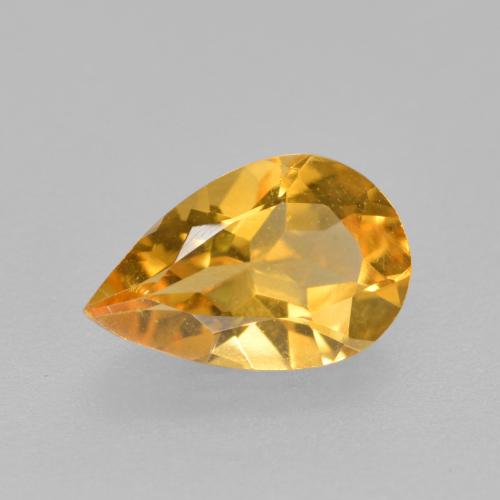Deep Golden Orange Цитрин Камень - 0.7ct Фасетная Груша (ID: 559900)