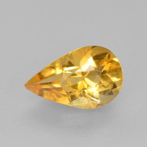 Deep Golden Orange Цитрин Камень - 0.7ct Фасетная Груша (ID: 559901)