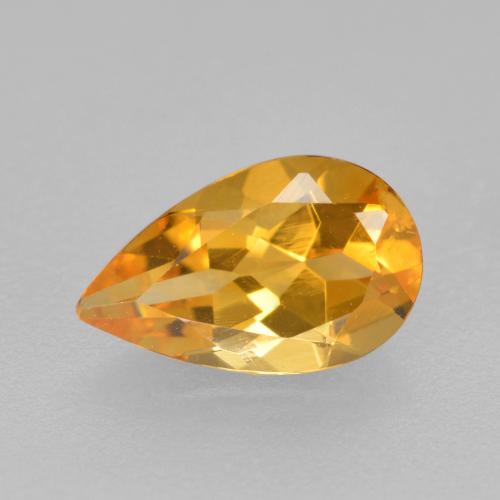Orange-Gold Citrino Gem - 0.7ct Sfaccettatura a pera (ID: 559902)