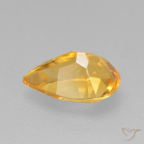 Citrine Gemstone in 8 x 5 mm (calibrated) Size for Sale, Citrine Stone in Medium-Dark Golden Color