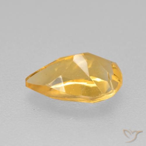 Citrine Gemstone in 7.7 x 5 mm Size for Sale, Citrine Stone in Medium-Dark Golden Color