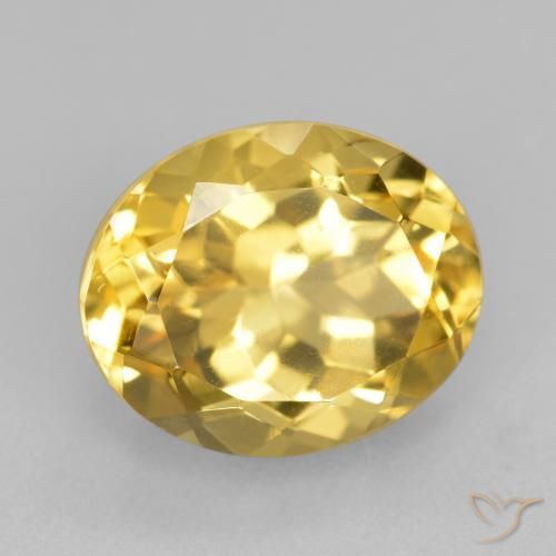 4.38 ct Golden Citrine Stone, Natural Citrine in Oval Facet Shape for Sale