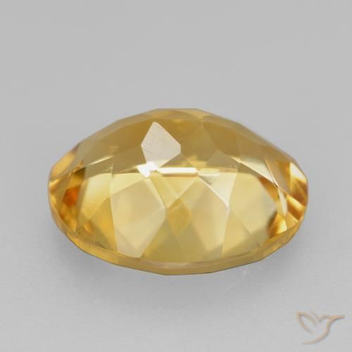 Citrine Gemstone in 12 x 10 mm (calibrated) Size for Sale, Citrine Stone in Medium-Dark Golden Color