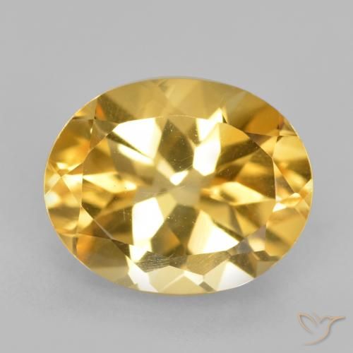 4.68ct Natural Medium-Dark Golden Citrine, Oval, VS