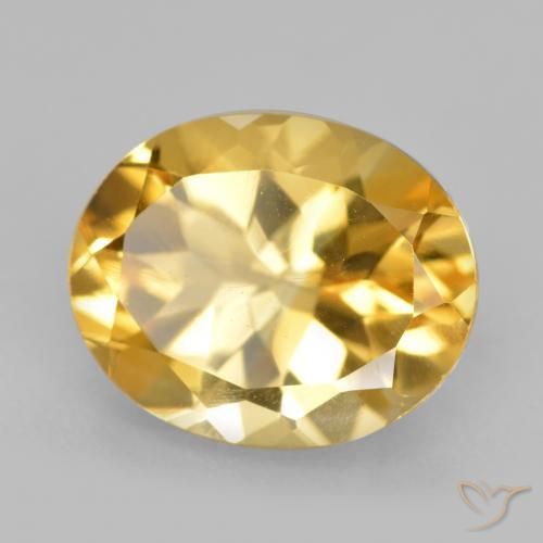 4.68 ct Golden Citrine Stone, Natural Citrine in Oval Facet Shape for Sale