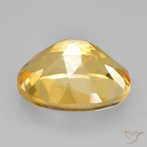 Citrine Gemstone in 12 x 10 mm (calibrated) Size for Sale, Citrine Stone in Medium-Dark Golden Color