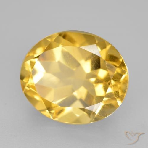 4.57 ct Golden Citrine Stone, Natural Citrine in Oval Facet Shape for Sale