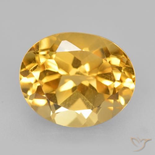 4.86ct Natural Medium-Dark Golden Citrine, Oval, VVS-VS