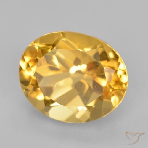 4.86 ct Golden Citrine Stone, Natural Citrine in Oval Facet Shape for Sale