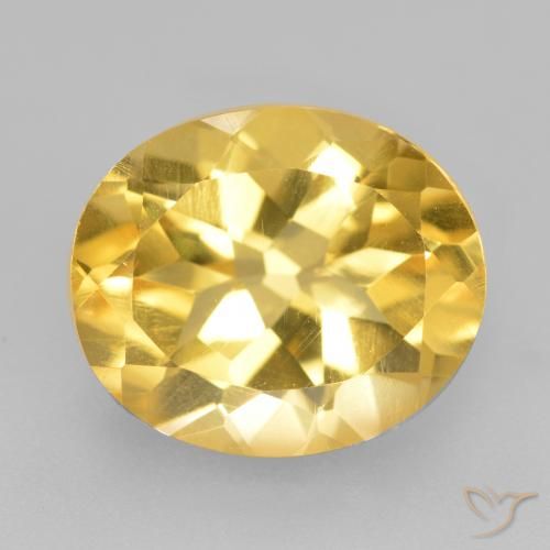 4.66ct Natural Golden Orange Citrine, Oval, VS