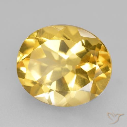 4.66 ct Golden Citrine Stone, Natural Citrine in Oval Facet Shape for Sale