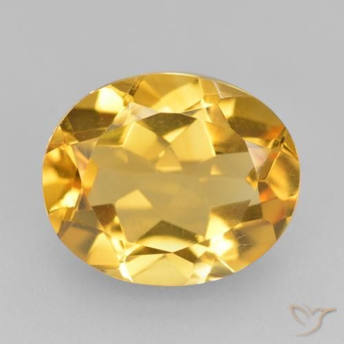 4.10ct Natural Deep Golden Orange Citrine, Oval, VVS-VS