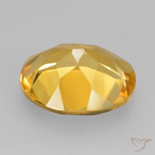 Citrine Gemstone in 12 x 10 mm (calibrated) Size for Sale, Citrine Stone in Deep Golden Orange Color