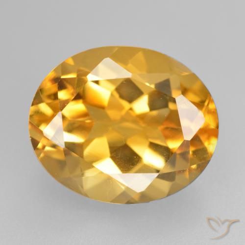 Citrine Doré Ovale 12,1 x 10mm du Brésil, poids de 4,92 ct, pierre gemme naturelle Non traité de pureté vvs-vs, 1 pièce de citrine oval facet, couleur : Doré-orange foncé, dureté de Mohs de 7 convient aux bijoux de tous les jours, pierre de sagesse, Débloque le chakra du plexus solaire, Photo A