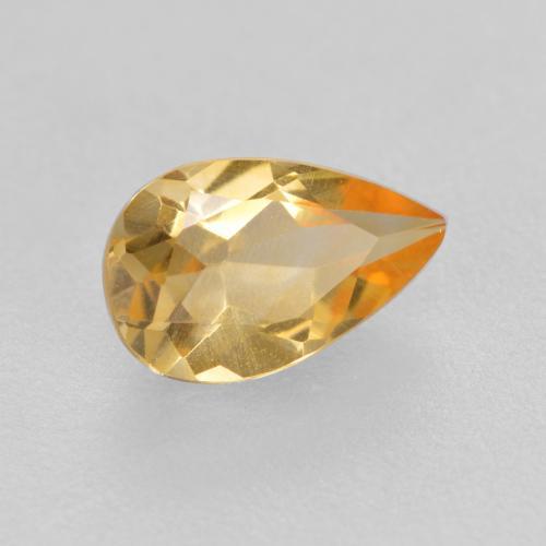 0.70 ct Golden Citrine Stone, Natural Citrine in Pear Facet Shape for Sale