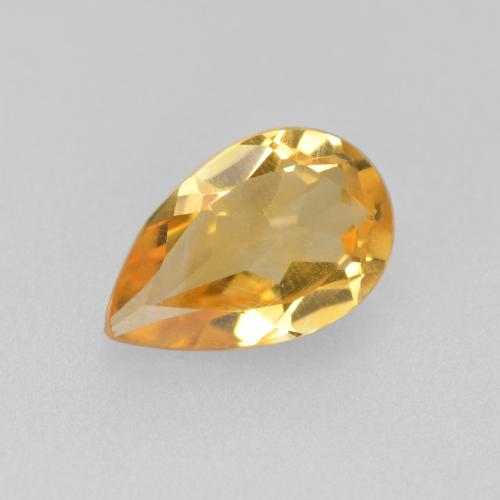 Deep Golden Orange Цитрин Камень - 0.7ct Фасетная Груша (ID: 560110)