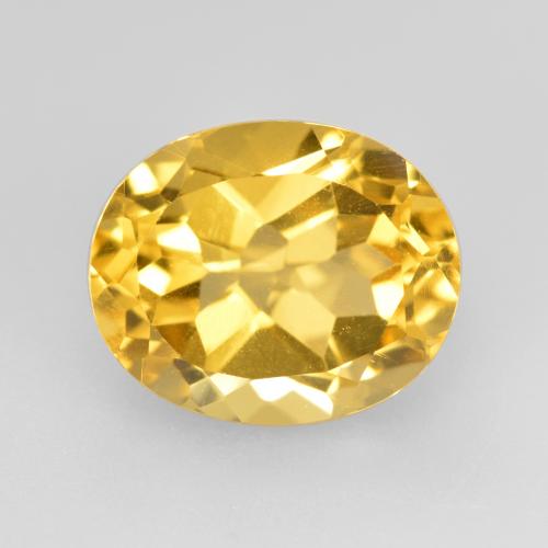 Medium Gold Цитрин Камень - 5ct Фасетный Овал (ID: 560336)