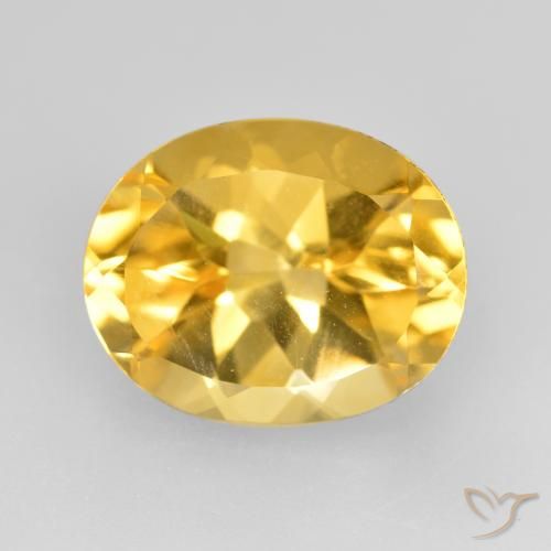 4.85ct Natural Medium Golden Citrine, Oval, VVS-VS
