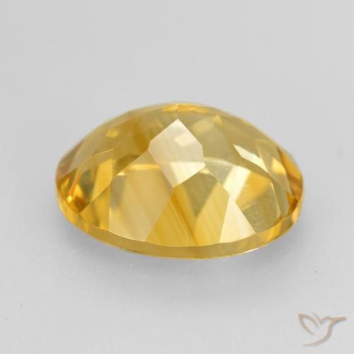 Citrine Gemstone in 12 x 10 mm (calibrated) Size for Sale, Citrine Stone in Golden Color