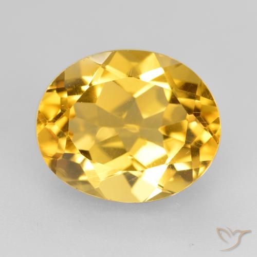 4.62 ct Golden Citrine Gemstone, Citrine Gem in Oval Facet Shape for Sale.