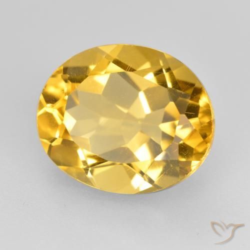 4.62 ct Golden Citrine Stone, Natural Citrine in Oval Facet Shape for Sale